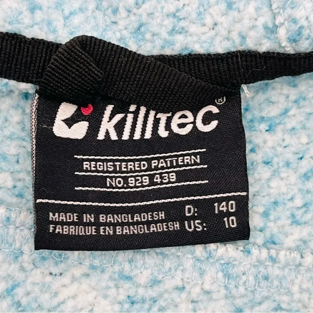 Killtec Tech Series Knit Jacket Full Zip Hooded In Blue Girls Size 10